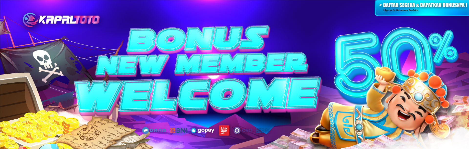 Bonus New Member 50%